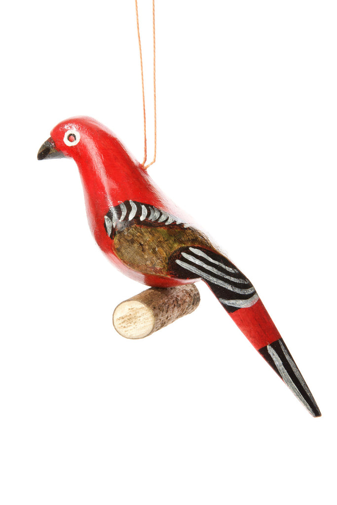 Wood Tropical Bird Ornaments - Welljourn