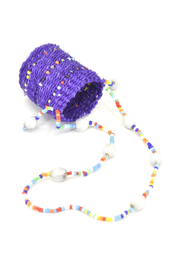 Purple Sisal Mini Basket Ornament - Welljourn