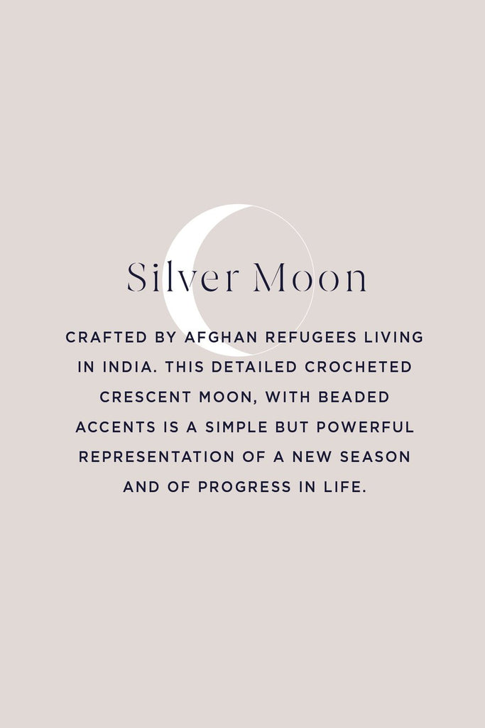Silver Moon Ornament | Made51 Refuees Collection - Welljourn