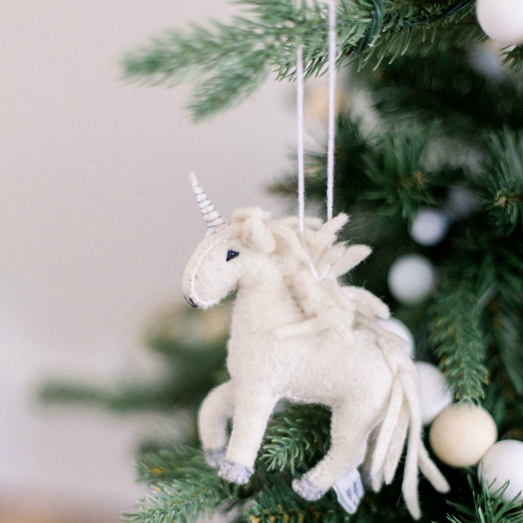 Felt Unicorn Ornament | Handmade and Fair Trade – Welljourn