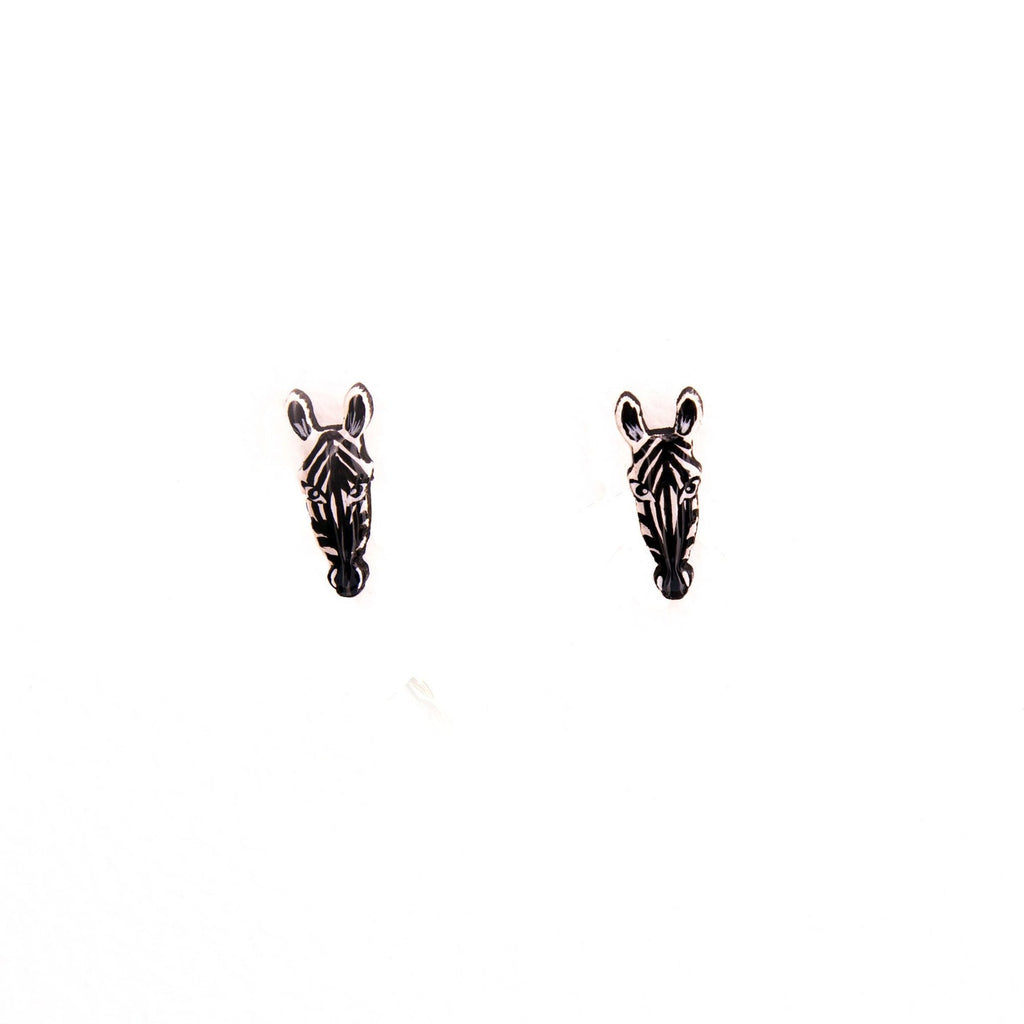 Zebra Wood Stud Earrings - Welljourn